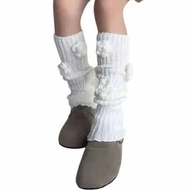 ocieplacze-na-nogi-lydki-getry-dzieciece-mlodziezowe-damskie-kwiatki-ecru