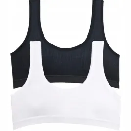 biustonosz-stanik-top-dzieciecy-bawelna-bialy-czarny-140-152-2-sztuki