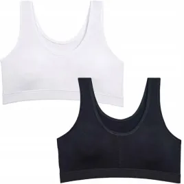 biustonosz-stanik-top-dzieciecy-bawelna-bialy-czarny-140-152-2-sztuki