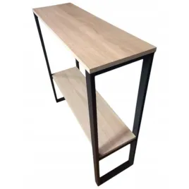 konsola-loft-dab-sonoma-90x29x92cm-2-poziomy-stolik-pomocniczy-metal