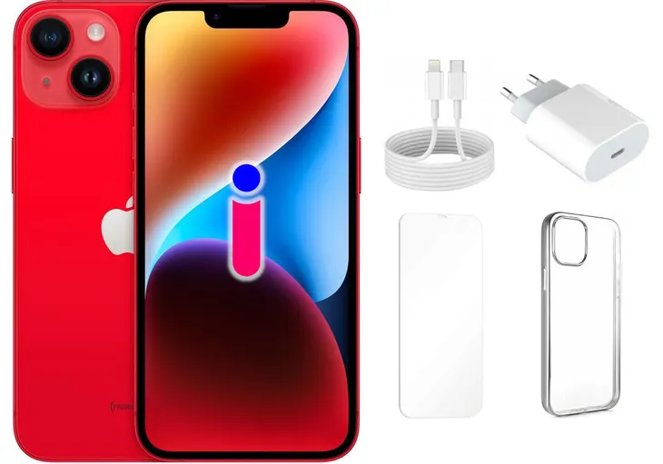 IPHONE 14 128GB ESIM CZERWONY SZYBKA ŁADOWARKA GRATIS KL A+