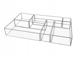 pojemnik-pudelko-organizer-kuweta-z-przezroczystej-plexi-pleksi-zestaw-7x