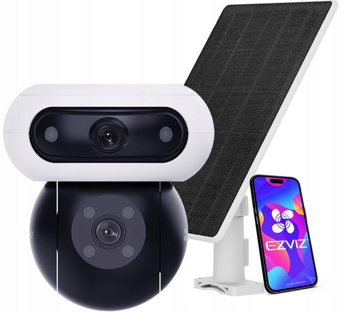 ﻿Kamera WiFi 4G LTE EZVIZ CB90x KIT z Panelem Słonecznym Zewnętrzna Tryb AOV