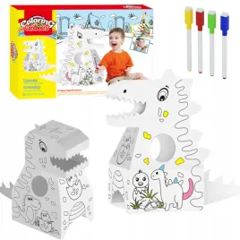 duzy-zestaw-artystyczny-dinozaur-do-kolorowania-skladania-malowania-tektura