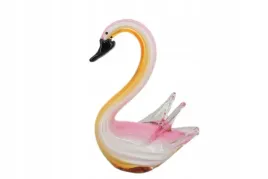 szklo-murano-glass-rozowy-labedz-ptak-figura-prezent-dekoracja