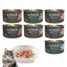 schesir-after-dark-mokra-karma-dla-kota-mix-7-smakow-kurczak-zestaw-7x80g
