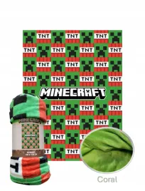 kocyk-dzieciecy-minecraft-130-x-170-cm-halantex-creeper-tnt-gra-koc