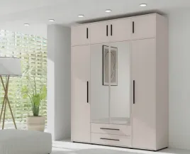 szafa-4d-z-nadstawka-200cm-kaszmir-biala-czarna-dab-artisan-makson-gb