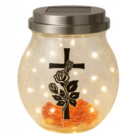 znicz-solarny-led-lampion-na-grob-statuetka-na-cmentarz-roza-krzyz-nagrobny