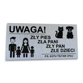 tablica-uwaga-zly-pies-zla-rodzina-20x10cm