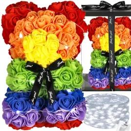mis-z-platkow-roz-kolorowych-25-cm-rose-bear-z-lampkami-led-bialy-zimny