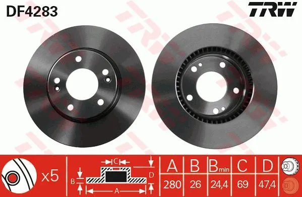 tarcza-hamulcowa-df4283-trw