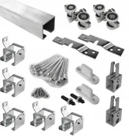 Zdjęcie produktu System przesuwny do 100kg komplet okuć 240cm + 5 klamr bocznych z dystansem
