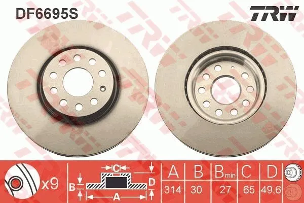 tarcza-hamulcowa-df6695s-trw-jakosc-czesci-zgodnie-z-gvo-q-oryginal-z-logo-producenta-czesci-oem-oes