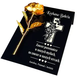 znicz-dekoracja-na-grob-grawerowana-podstawka-cmentarz-roza-dla-babci