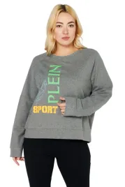 bluza-damska-plein-sport-c-neck-bawelniana-szara