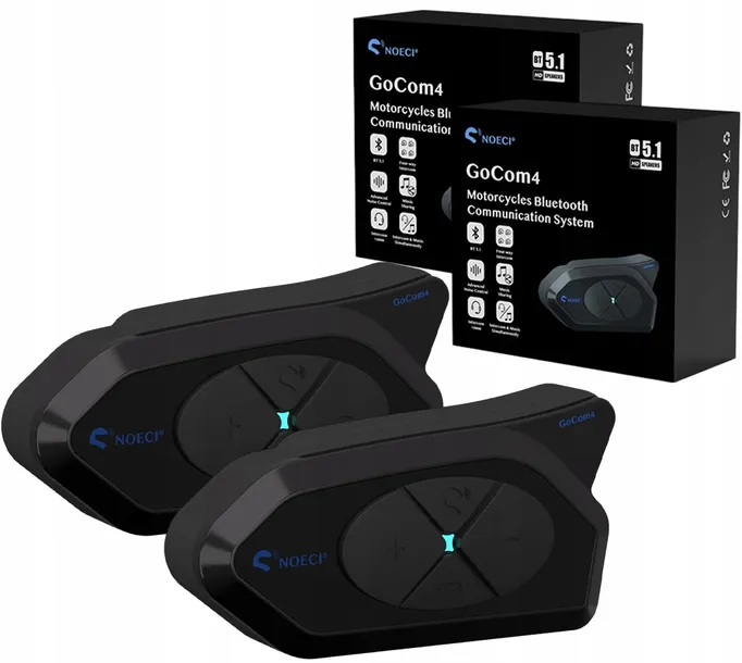 INTERKOM MOTOCYKLOWY NOECI GOCOM4 1200m BLUETOOTH POLSKI LEKTOR RADIO FM