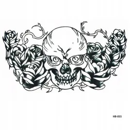 tatuaze-tymczasowe-tattoo-3d-wzory-czaszka-roza