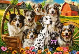 puzzle-1000-ukladanka-zwierzeta-psy-pieski-wies-zagroda-farma-9-castor