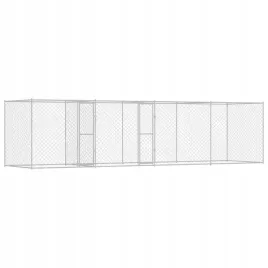 klatka-dla-psa-srebrny-800-x-200-x-200-cm-stal-galwanizowana
