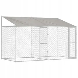klatka-dla-psa-srebrny-400-x-200-x-256-cm-stal-galwanizowana