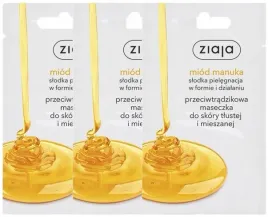 3-x-ziaja-maseczka-do-twarzy-miod-manuka-saszetka-7ml-skora-przetluszczona