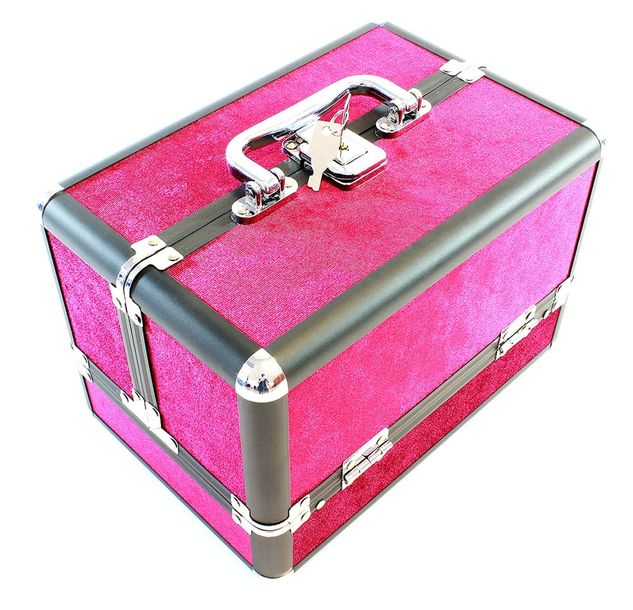 Kufer 25x17x17cm purpurowy kosmetyczny