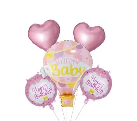zestaw-balonow-welcome-baby-z-balonem-rozowy-5-el