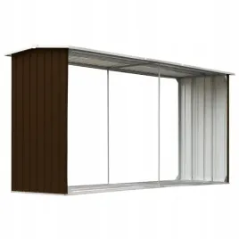 wiata-na-drewno-opalowe-z-galwanizowanej-stali-brazowa-330x92x144-153-cm