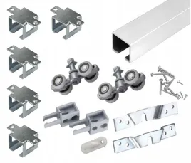 Zdjęcie produktu System przesuwny do 100kg komplet okuć 240cm + 5 klamr górnych