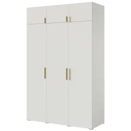 szafa-uchylna-z-nadstawka-napoli-3d-150-biala-czarny-lub-zloty-uchwyt
