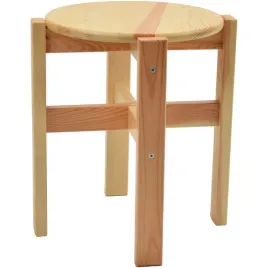 drewniany-stolek-sosnowy-taboret-okragly