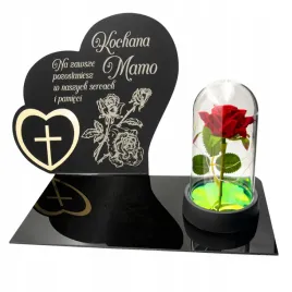 dekoracja-na-grob-grawerowany-znicz-podstawka-na-cmentarz-roza-dla-mamy