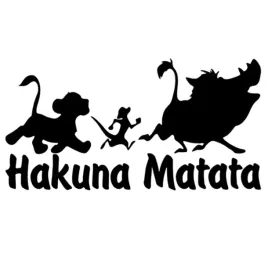naklejka-hakuna-matata-na-auto-samochod-wytrzymala-folia-samochodowa-10-cm