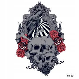 tatuaze-tymczasowe-tattoo-3d-super-jakosc-20x15-roza-czaszka