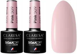 2-x-claresa-lakier-hybrydowy-pink-509-5g-neutralny-bez-wysoka-trwalosc