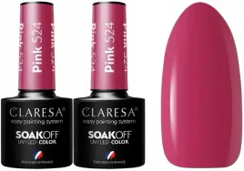 2-x-claresa-lakier-hybrydowy-pink-524-5g-malinowy-roz-trwaly-kolor-blask