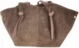 Torebka MOKKA zamszowa shopper Vera Pelle SKÓRA ZAMSZ NATURALNY