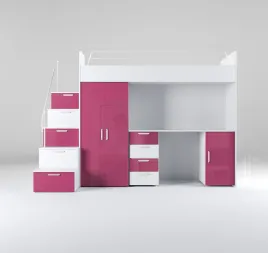 antresola-raj-4s-ze-stelazem-biurko-z-szafa-i-schodkami-rozowy-polysk