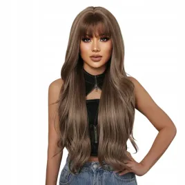 peruka-brazowa-z-blond-pasemkami-dlugie-wlosy-fale-z-grzywka-peruki-damskie
