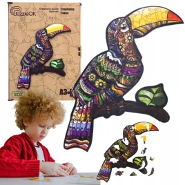 puzzle-drewniane-ukladanka-tropikalny-tukan-zestaw-puzzli-a3-ozdoba-pua3-0