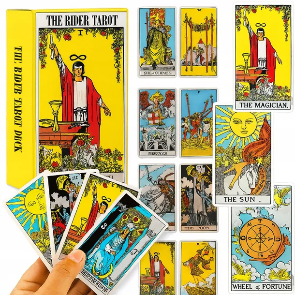 KARTY DO TAROTA ZESTAW 78SZT TALIA KART KLASYCZNYCH THE RIDER TAROT WRÓŻBY