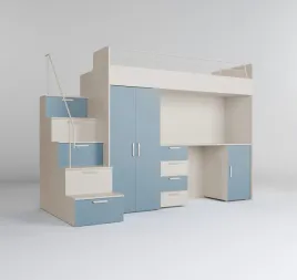 antresola-raj-4s-ze-stelazem-biurko-z-szafa-i-schodkami-niebieski-mat