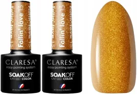 2-x-claresa-lakier-hybrydowy-fallin-love-13-5g-cieply-kolor-zlota-blask