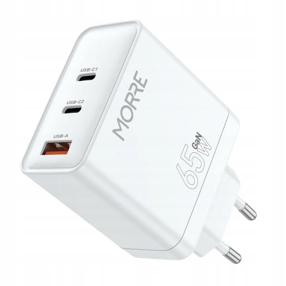 tiross-morre-ladowarka-usb-usb-c-65w-biala-stan-nowy