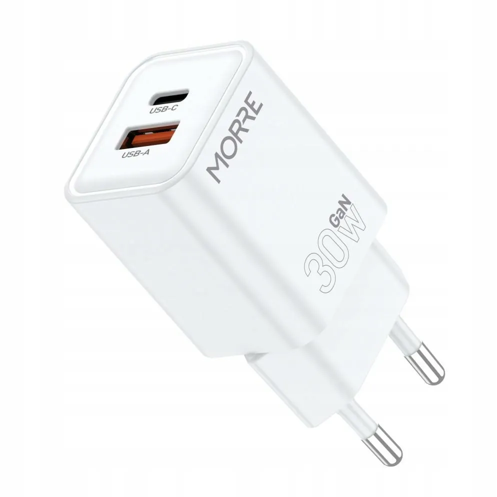 tiross-morre-ladowarka-usb-usb-c-30w-biala-stan-nowy