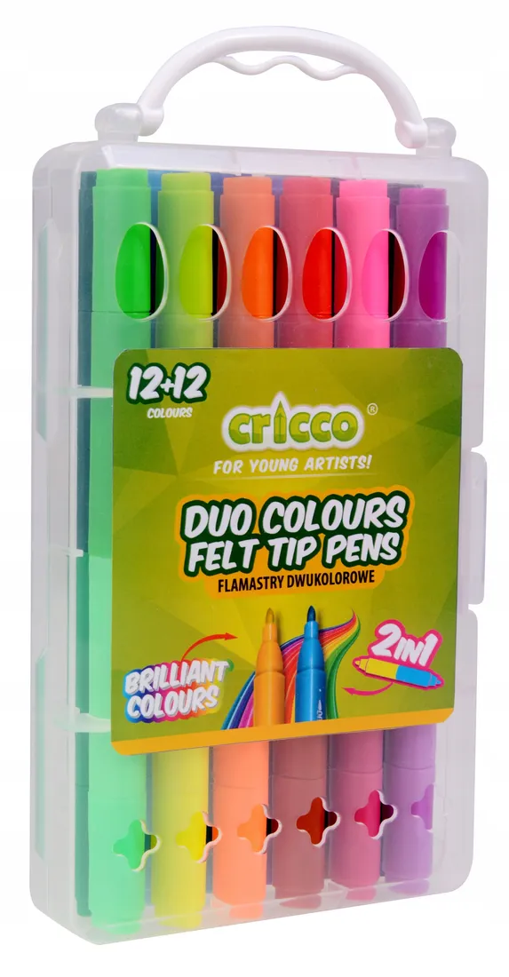 flamastry-dwustronne-cricco-24-kolory-stan-nowy