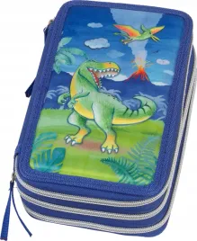 piornik-trzykomorowy-z-wyposazeniem-dinosaur-faber-castell