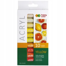 farba-akrylowa-zestaw-10-kolorow-x-12-ml-odcienie-zoltego-happy-color