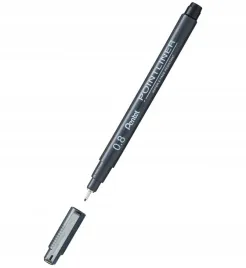 cienkopis-kreslarski-pointliner-pisak-do-szkicowania-0-8-mm-czarny-pentel